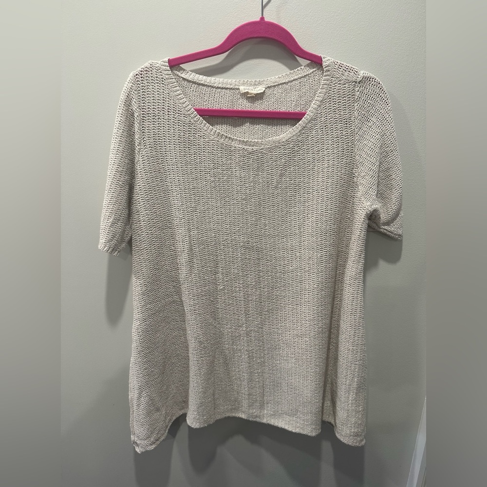 Eileen Fisher knit top grey
